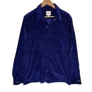 American Eagle Outfitters Deep Blue Corduroy Shirt